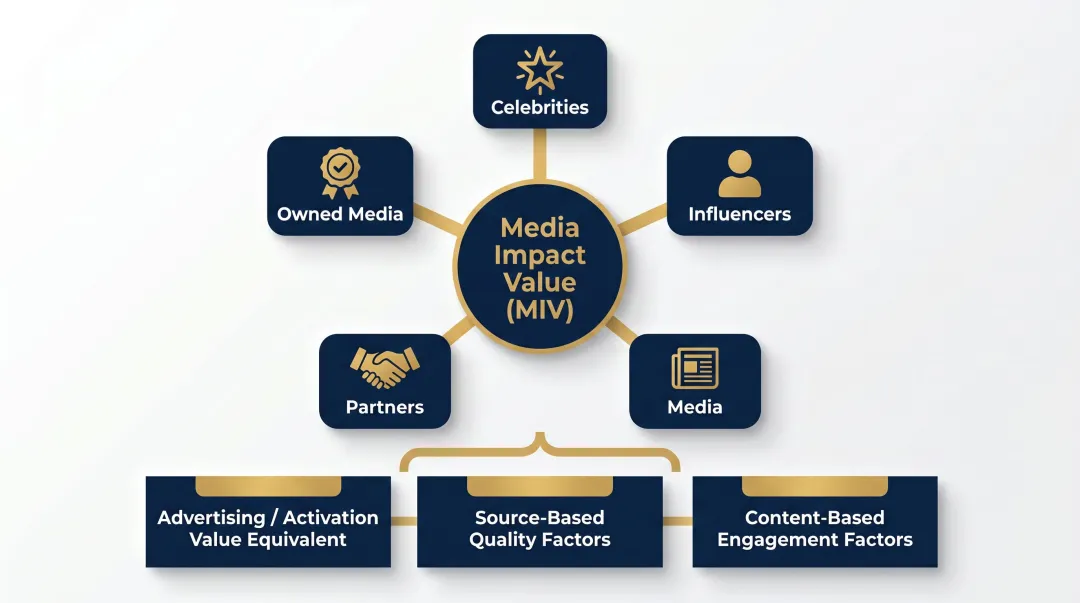 Launchmetrics Media Impact Value five voices framework for luxury brand measurement