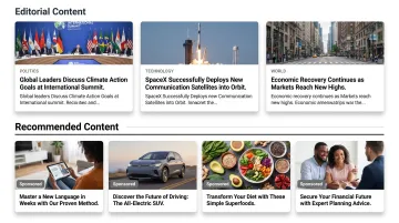 Native advertising in-feed sponsored content placement on digital publisher website