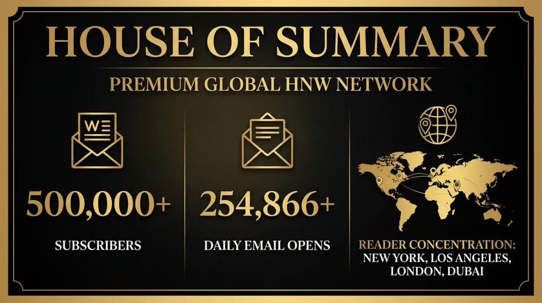 House of Summary newsletter network reach statistics and subscriber geographic distribution