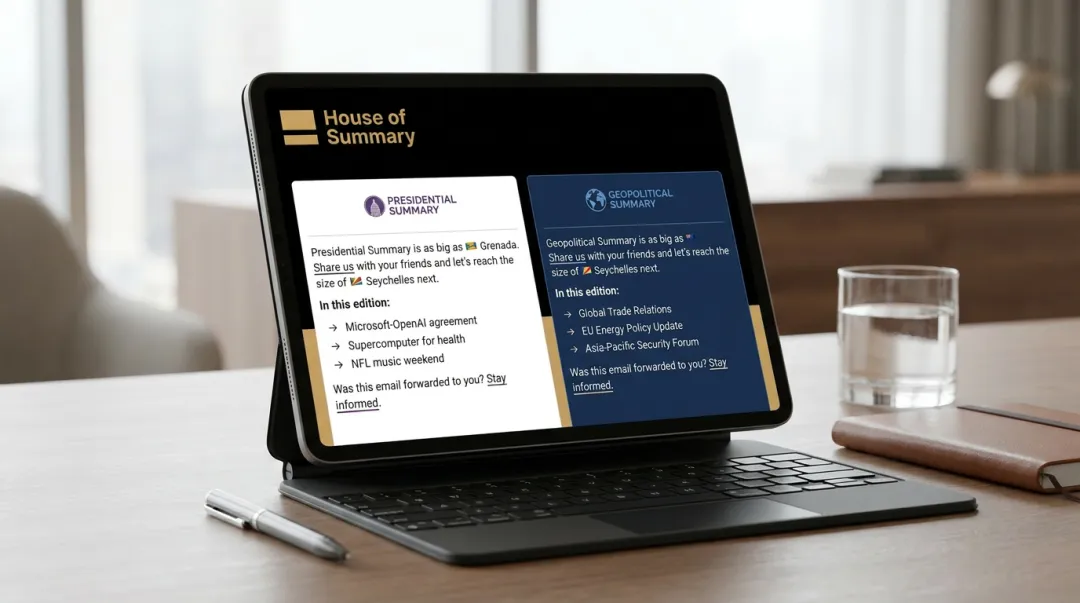 House of Summary Presidential and Geopolitical Summary newsletters inbox preview