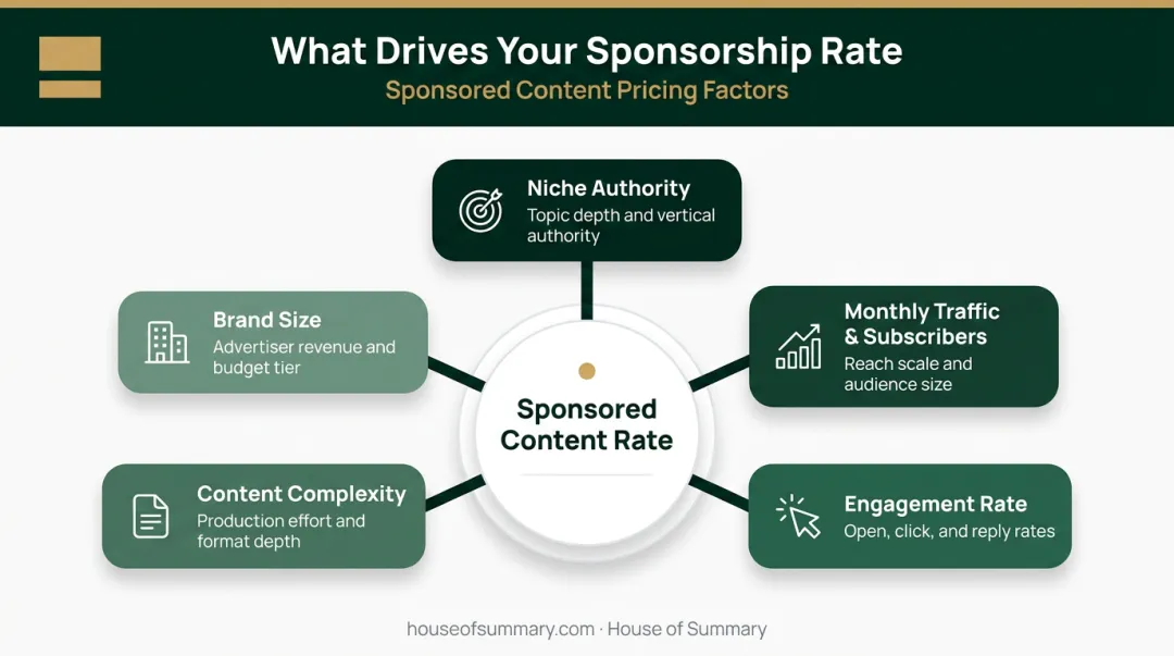Five key factors that determine sponsored content pricing rates for bloggers