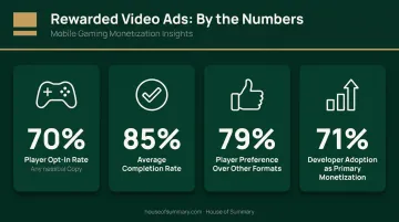 Mobile in-game rewarded video ad engagement statistics four key metrics