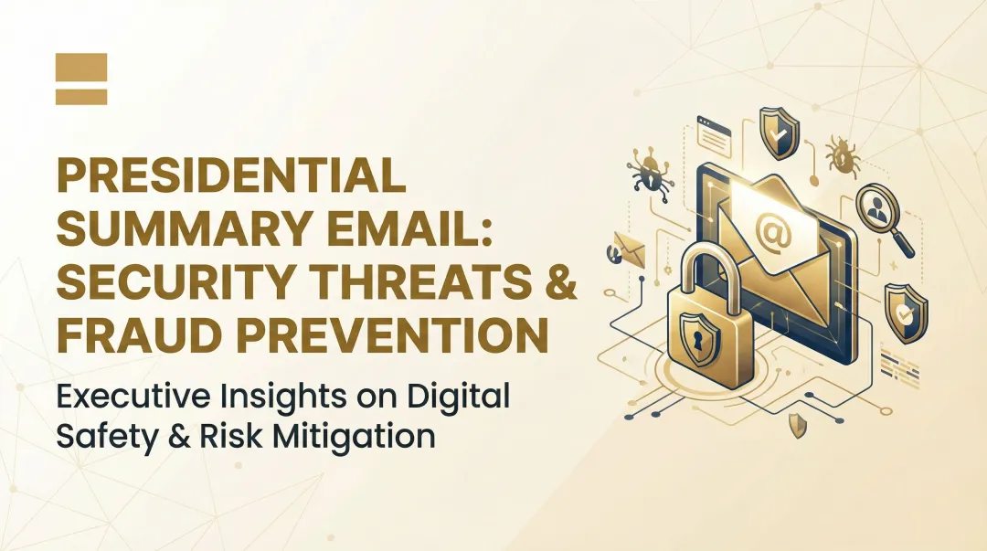 Presidential Summary Email: Security Threats &amp; Fraud Prevention