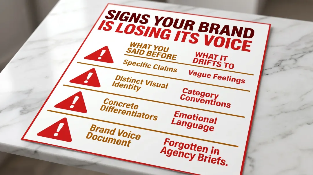 Four warning signs of brand voice drift during D2C wellness brand scaling
