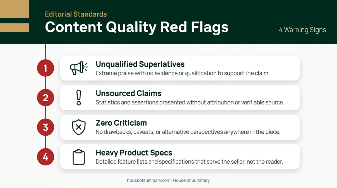 Four content tone warning signs that reveal hidden sponsored content promotional intent
