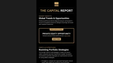 Finance-focused email newsletter ad placement reaching executive investor audience