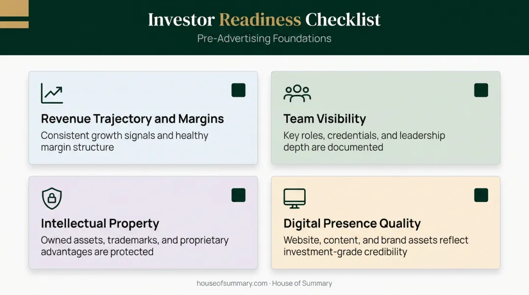 Four business foundations to strengthen before investor advertising campaign launch