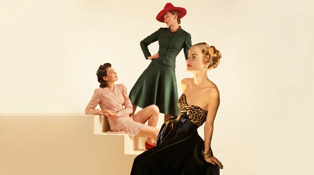 Vintage clothing campaign showing decades-old garments still worn impeccably by models