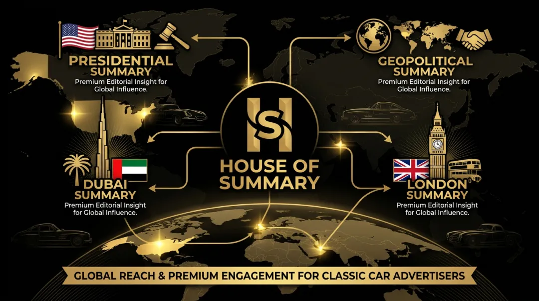 House of Summary newsletter advertising placement reaching high-net-worth classic car buyers
