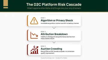 Three compounding risks D2C brands face from single-channel paid social dependency