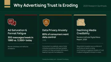 Three forces driving global consumer trust erosion in advertising infographic