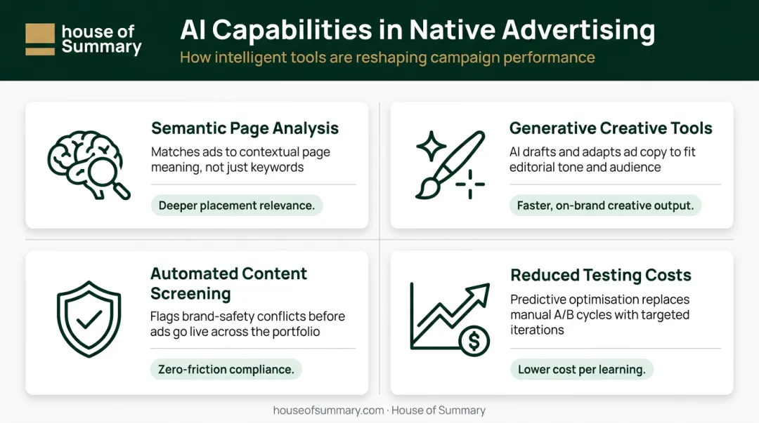 Four AI capabilities transforming native advertising creative optimization process