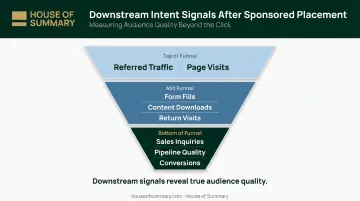 Post-campaign sponsored content intent signal tracking funnel from clicks to pipeline quality