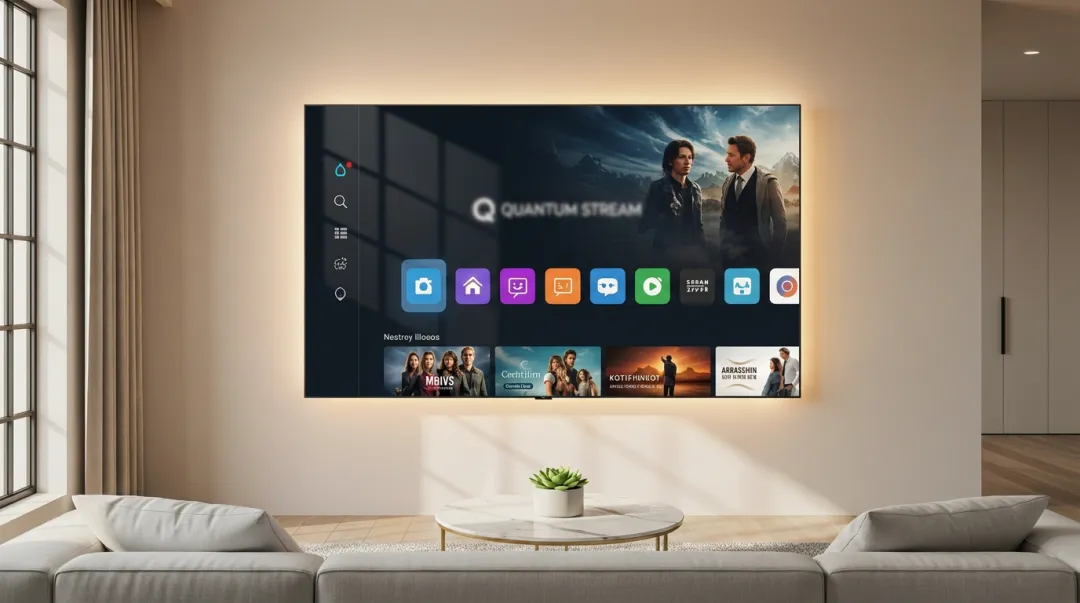 OTT connected TV streaming healthcare advertisement displayed on modern television screen