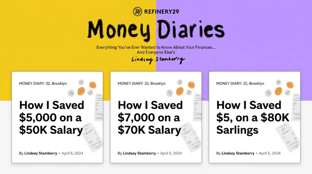 Financial literacy content marketing editorial magazine spread targeting millennial audience