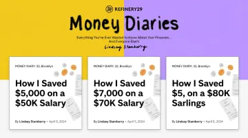 Financial literacy content marketing editorial magazine spread targeting millennial audience