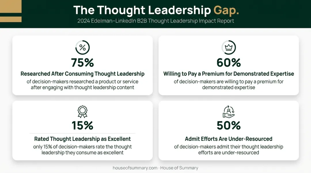 2024 Edelman LinkedIn B2B thought leadership impact statistics for premium decision-makers