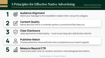 Five principles for maximizing native advertising campaign ROI and conversions