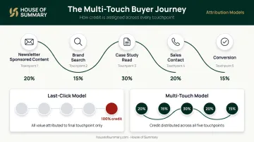 Multi-touch attribution model mapping sponsored content touchpoints across the buyer journey