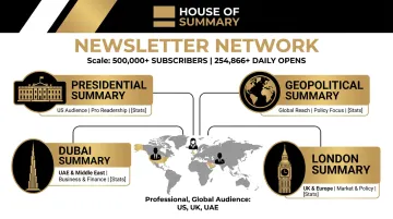 House of Summary newsletter network four publications audience reach dashboard overview