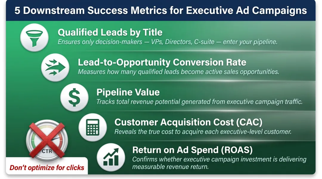 Five pipeline impact metrics for measuring C-suite newsletter ad campaign ROI