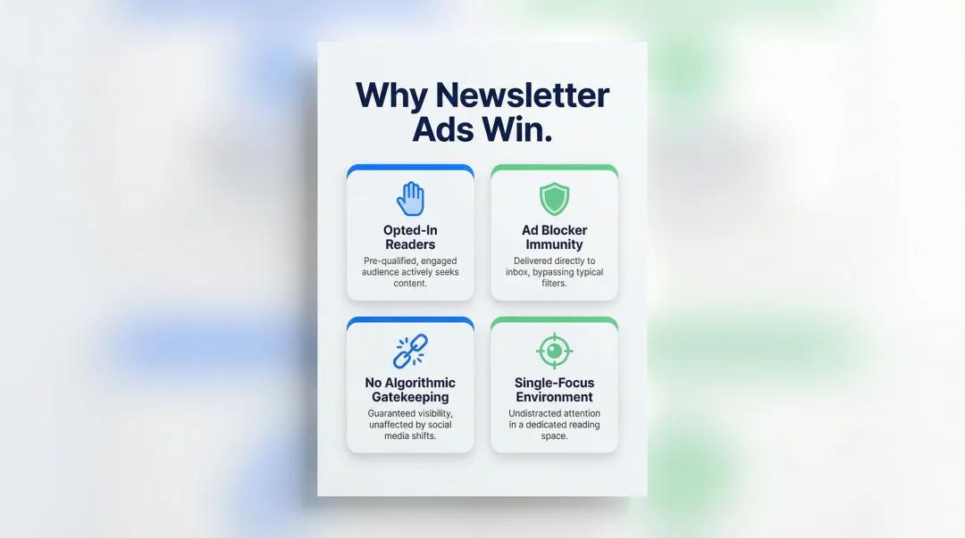 Four structural advantages of email newsletter advertising over other channels