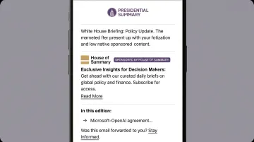 House of Summary newsletter sponsorship placement example showing native ad inside editorial content