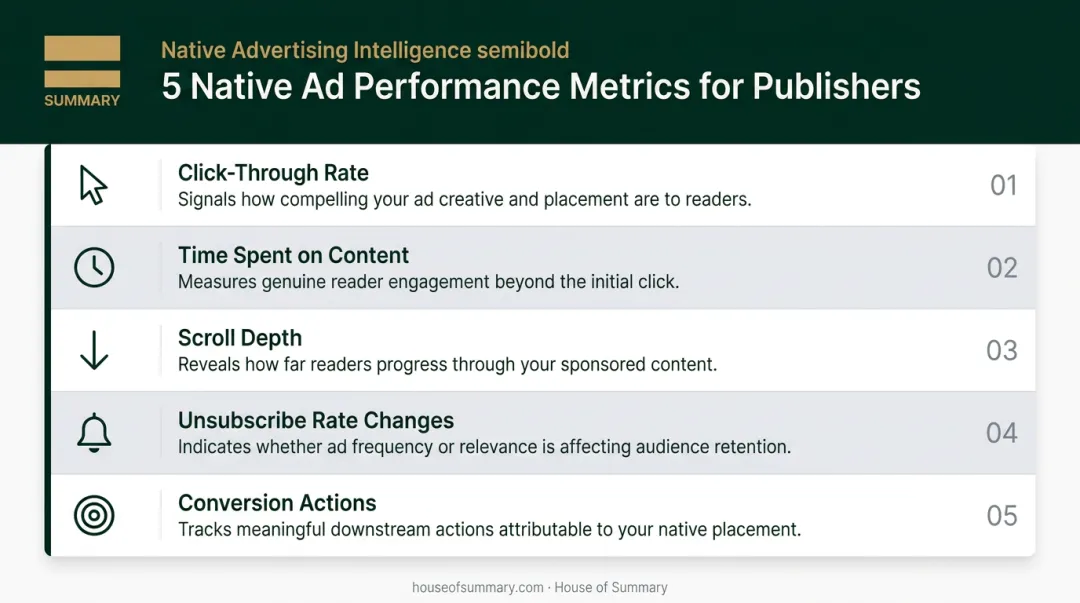 Five key native advertising performance metrics publishers should track and monitor