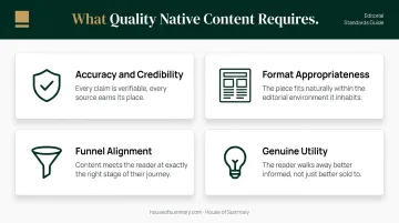 Four essential elements of high-quality native advertising content infographic