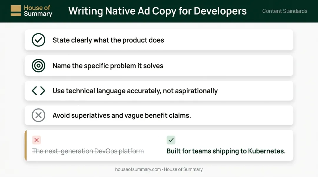Four principles for writing native ad copy that resonates with developers