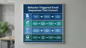 Four behavior-triggered B2B email sequence workflows from download to sales outreach