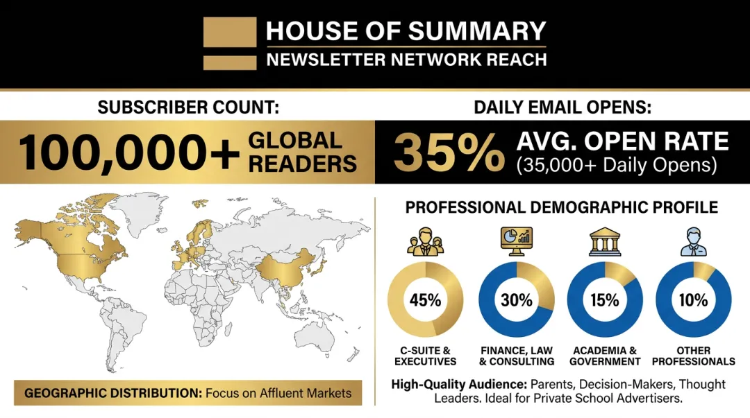 House of Summary newsletter network audience reach statistics and subscriber demographics