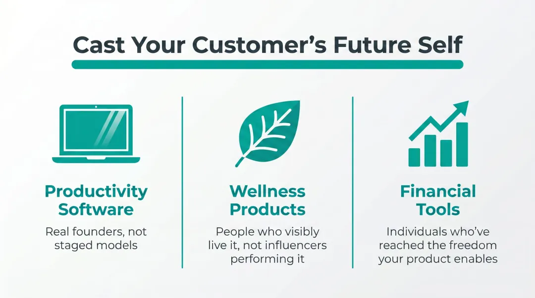 D2C brand casting strategy matching real people to product aspirations across three industries