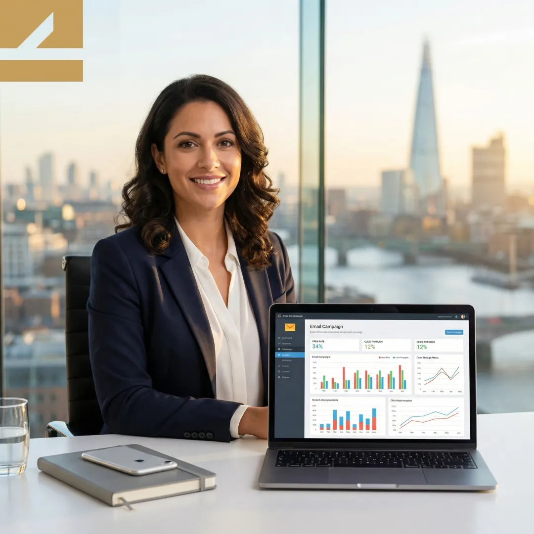 Digital marketing campaign reaching London professionals via email newsletter advertising