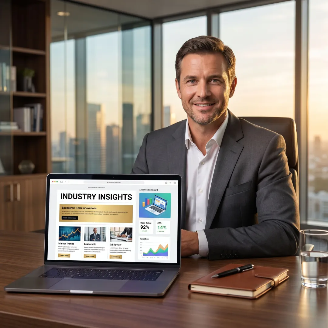 Executive newsletter sponsored content example