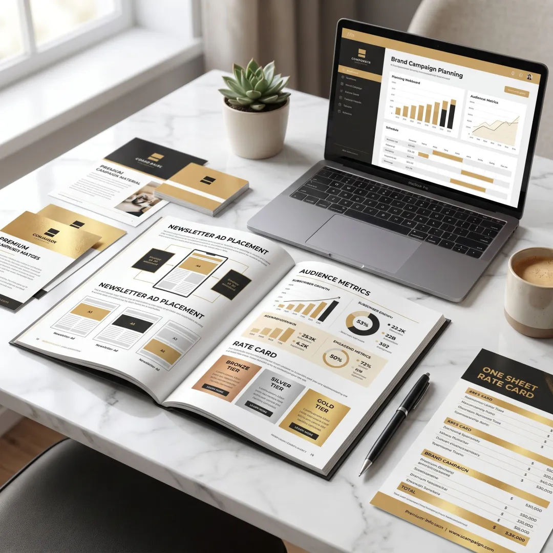 Premium newsletter advertising media kit overview