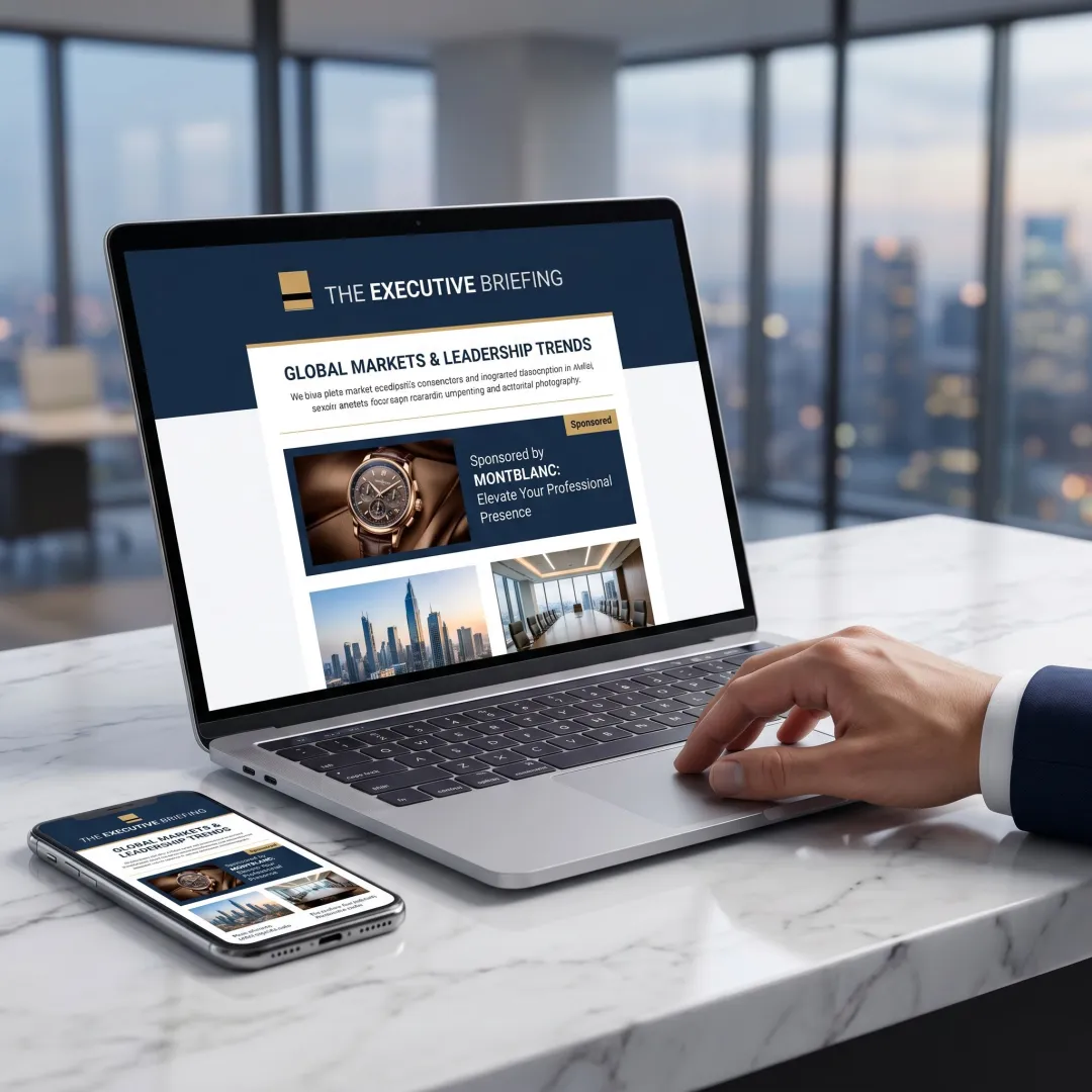 Sponsored editorial placement in a premium executive newsletter