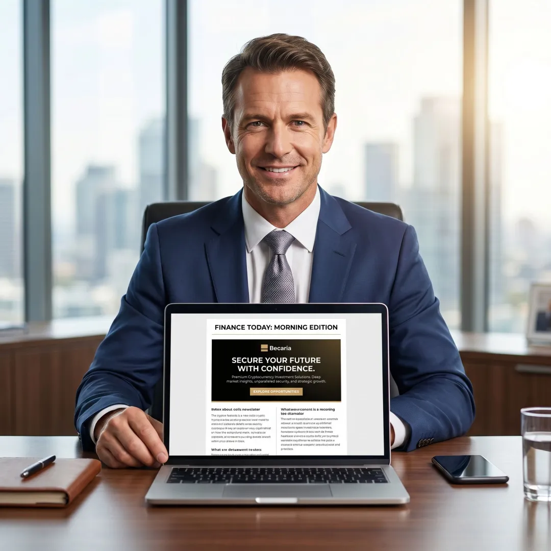 Crypto native ad in executive newsletter