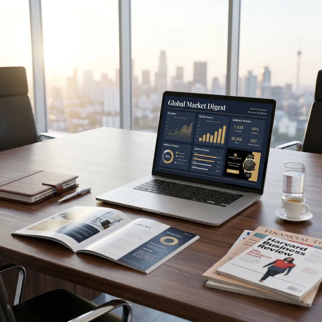 Newsletter advertising for high-net-worth professionals