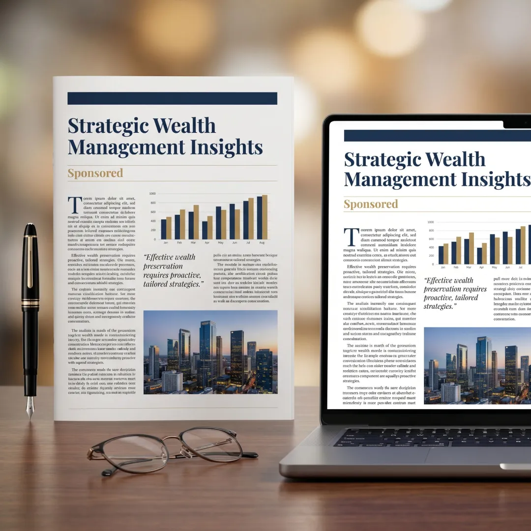 Sponsored financial article in premium newsletter