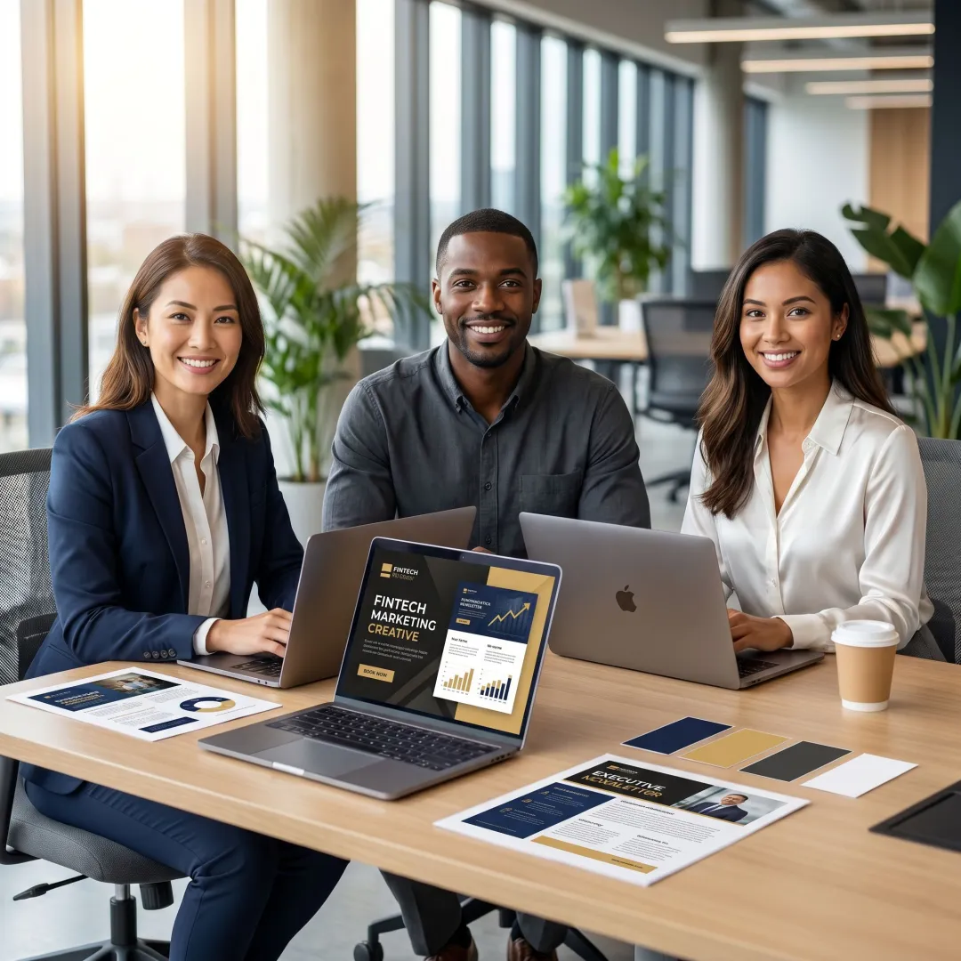 Fintech newsletter advertising campaign on executive news email