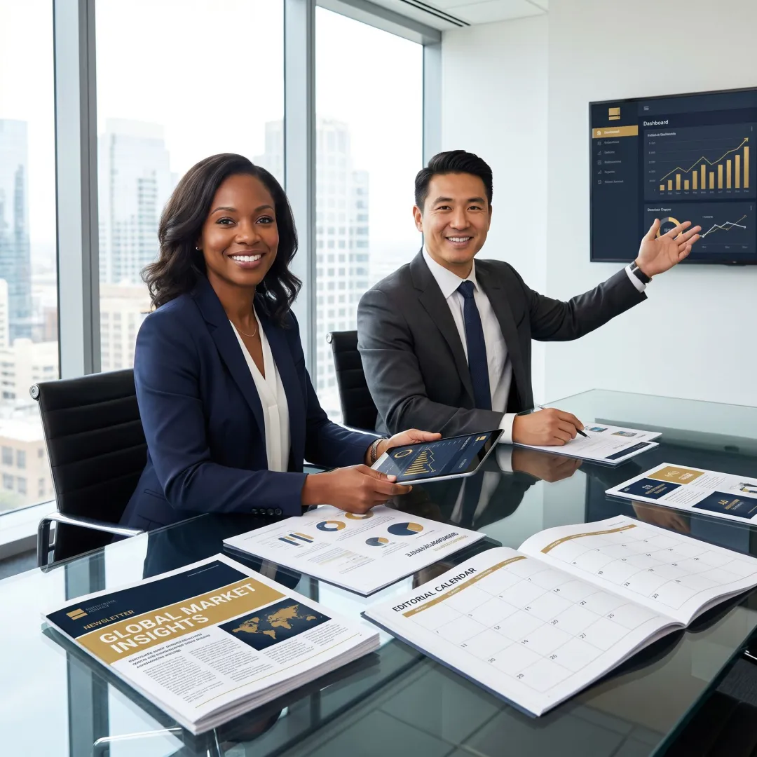 Financial services campaign planning in executive newsletters