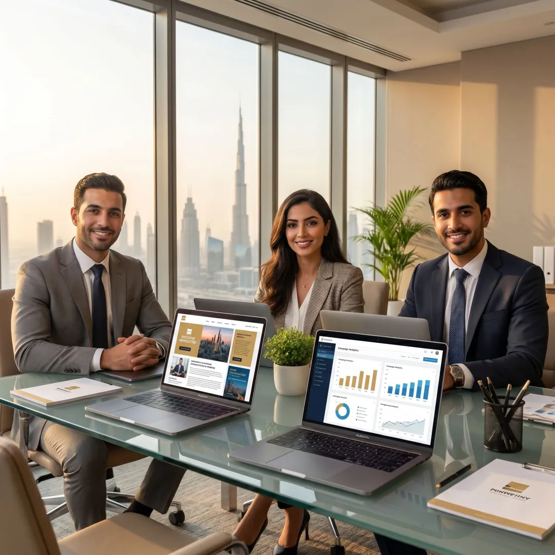 Executive newsletter advertising campaign in Dubai