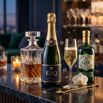 Luxury champagne brand advertising concept in premium newsletter media
