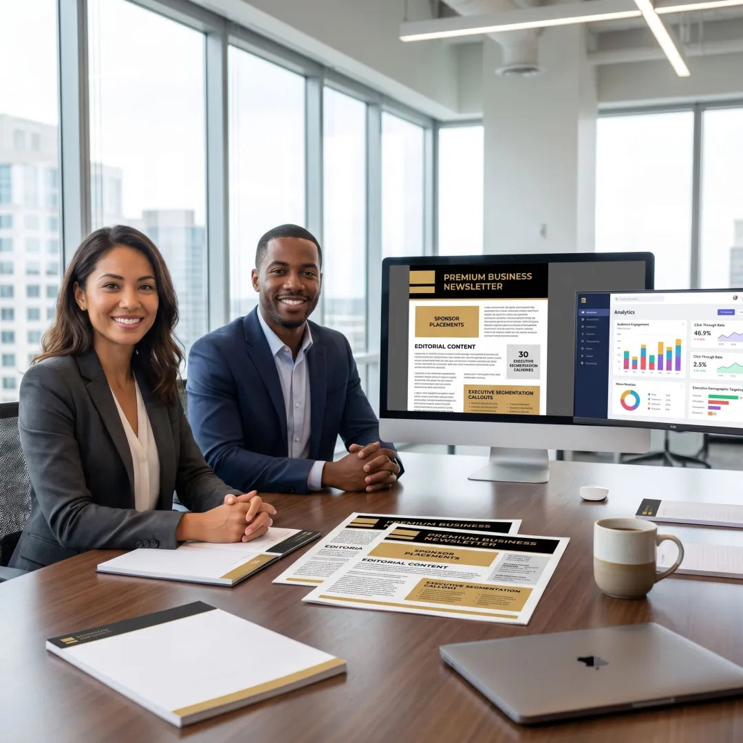 Brand sponsorship in executive newsletter