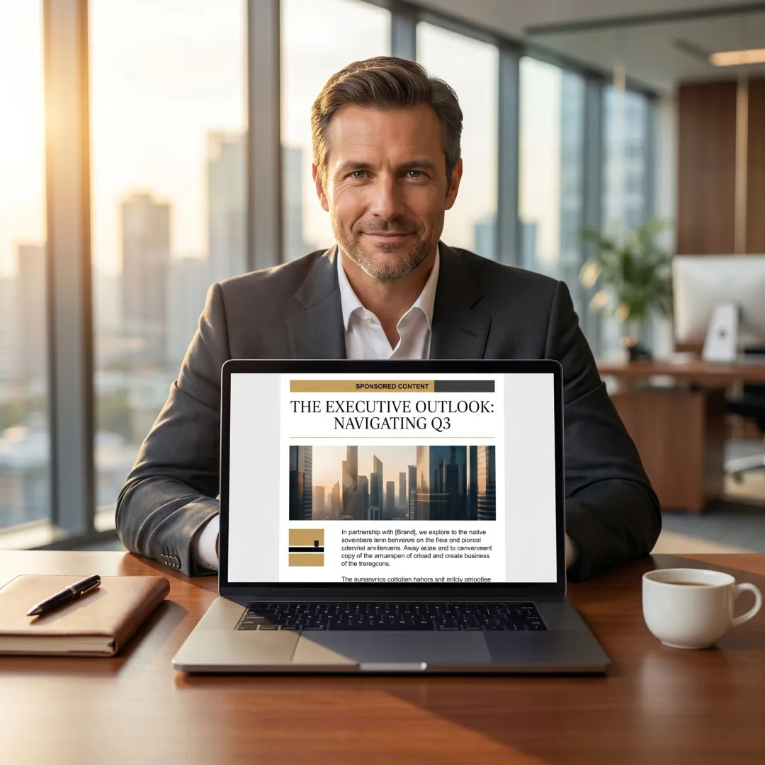 Native sponsored article placement in newsletter
