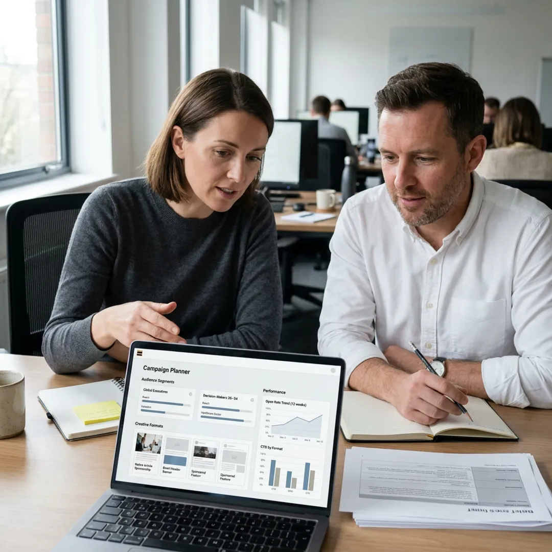 Newsletter advertising campaign planning session