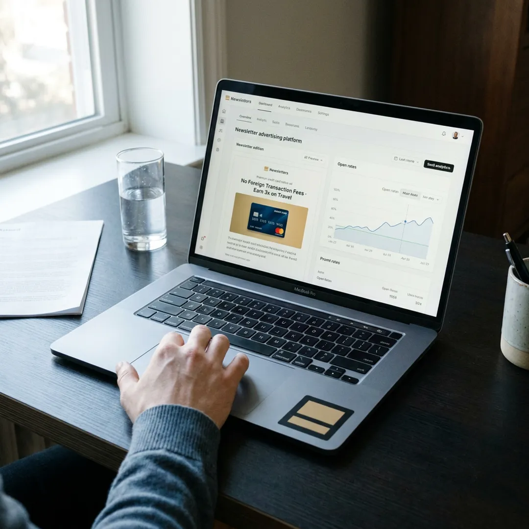 Credit card newsletter advertising campaign dashboard