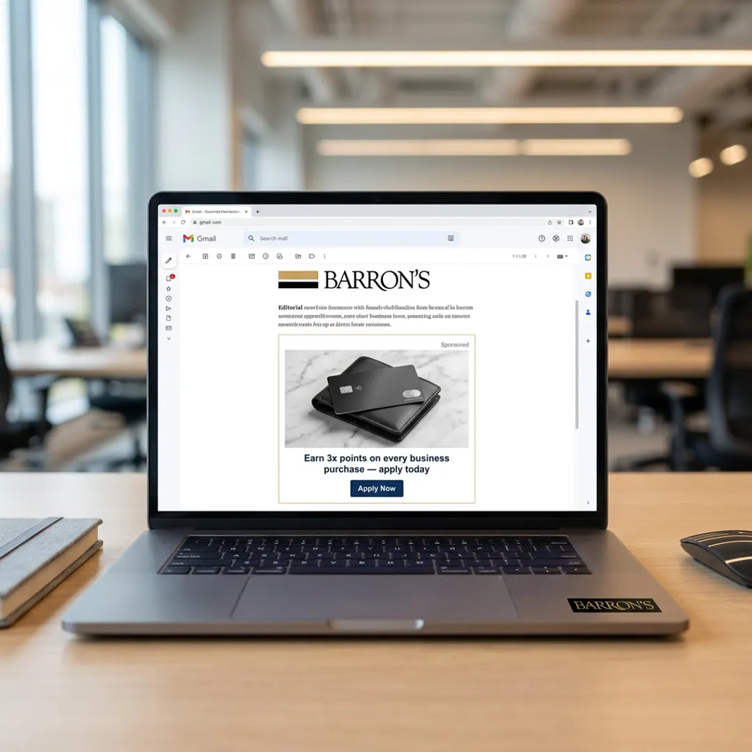 Premium credit card sponsorship in an email newsletter