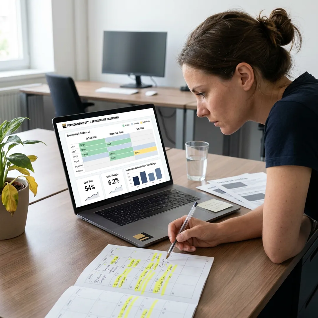 Fintech newsletter campaign workflow